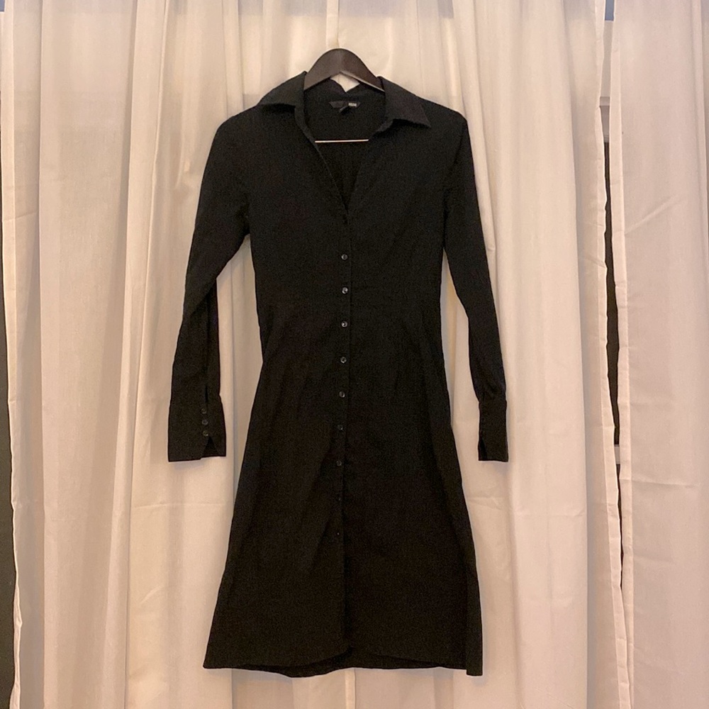 Classic, comfy, stylish black cotton blend dress